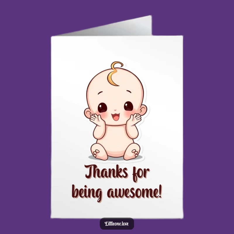 Free Printable Thank You Wobbly Baby Card - Funny Downloadable Gratitude Gift