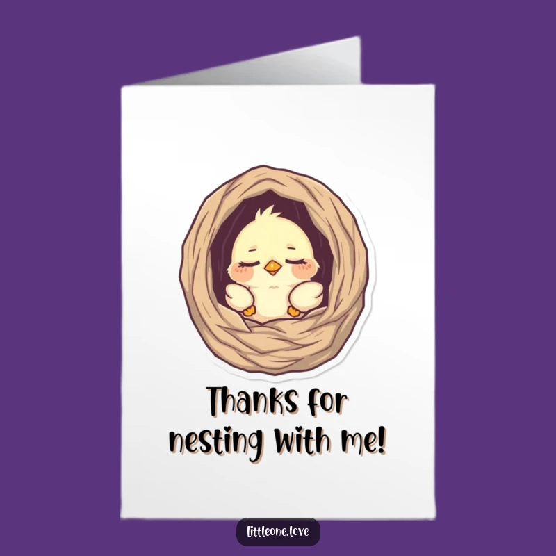 Free Printable Thank You Card: Sleepy Bird, Adorable Downloadable for Expressing Thanks