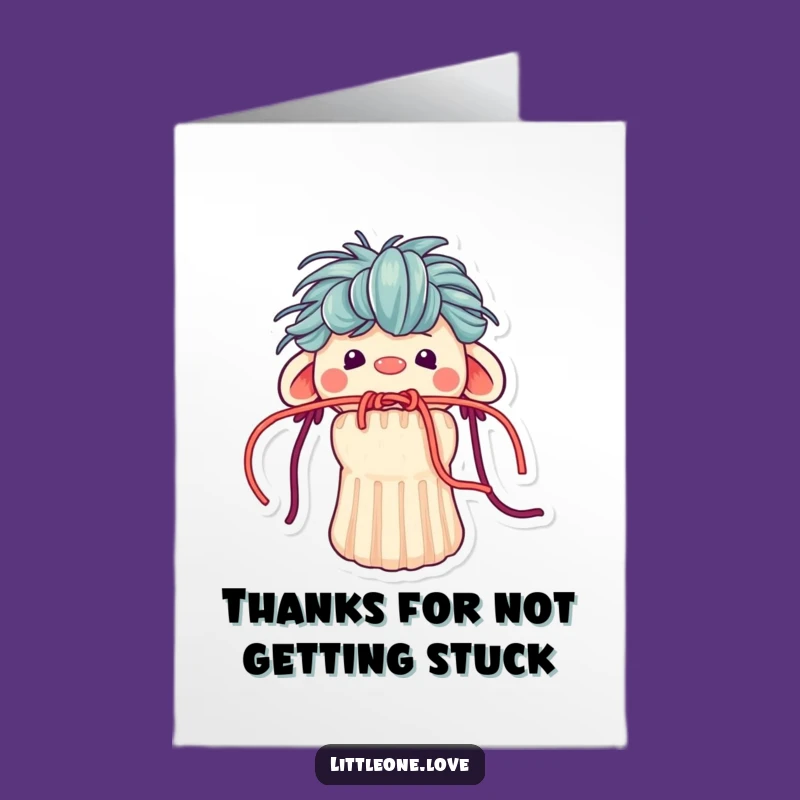Funny Sock Puppet Free Printable Thank You Card - DIY Downloadable Gift