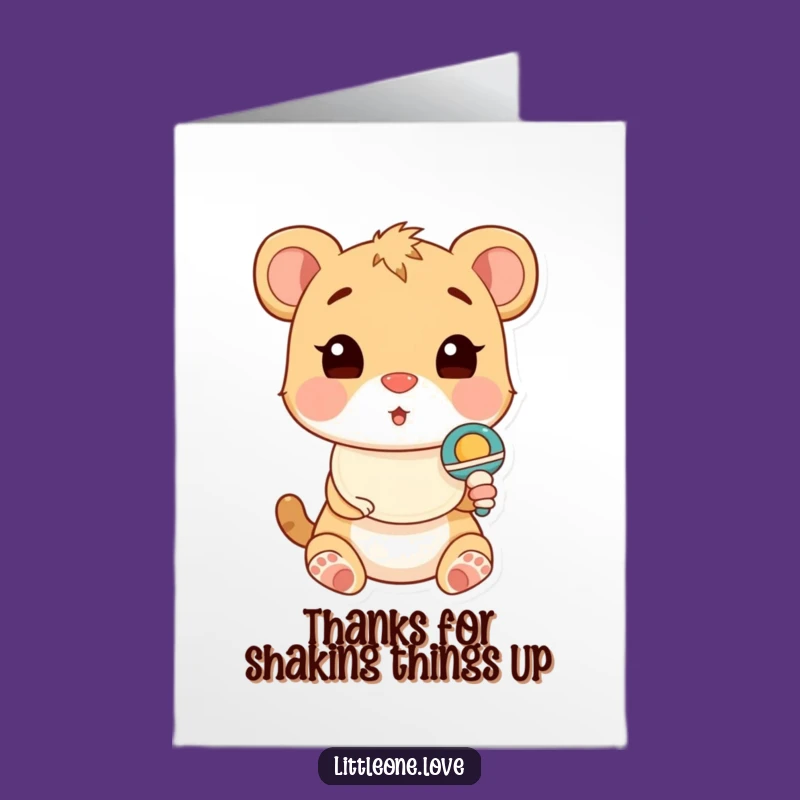 Free Printable Thank You Card: Baby Animal Astonishment - Funny Downloadable Gift