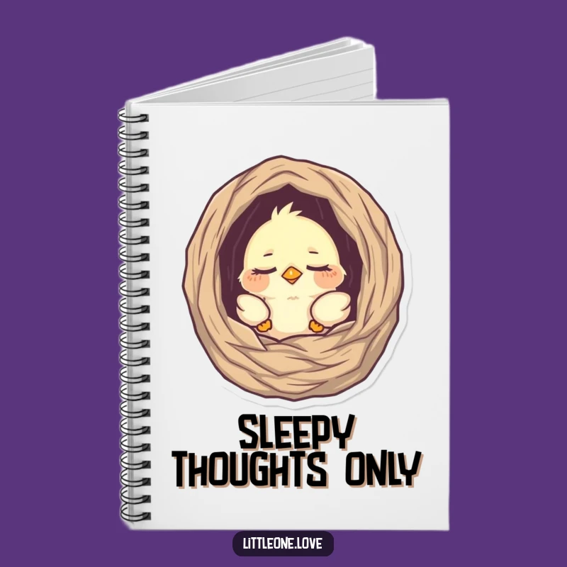 Funny Bird Notebook: Sleepy Baby's Nest Peek Journal