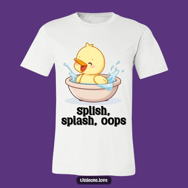 Funny Baby Duckling Splash T-Shirt - Adorable and Humorous Casual Wear!