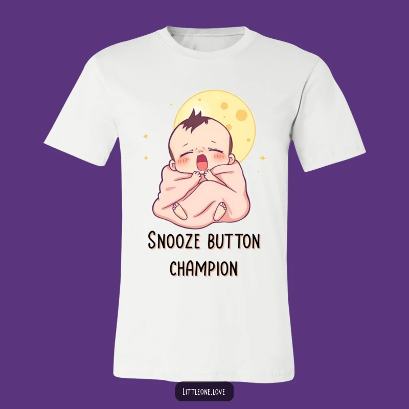 Funny Sleepy Baby Moon T-Shirt - Cozy Yawning Character Tee, Ideal Funny Gift for Anytime Wear