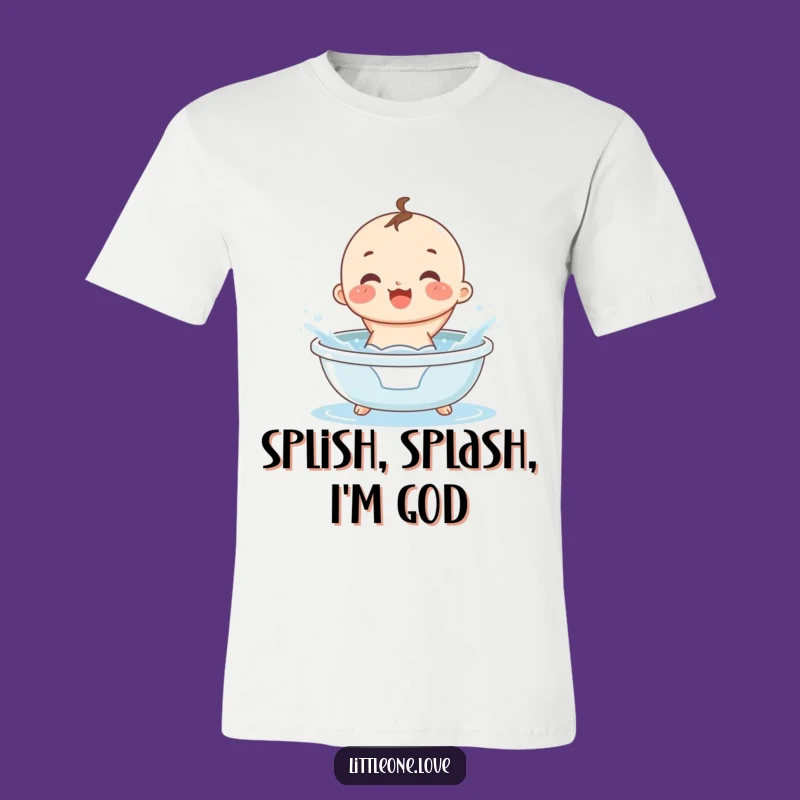 Funny Splashing Baby T-Shirt: Comfy & Cheeky Diaper Humor Wear