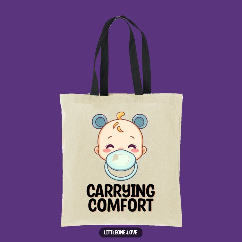 Funny Baby Pacifier Tote Bag - Carry Your Essentials with a Bounce!
