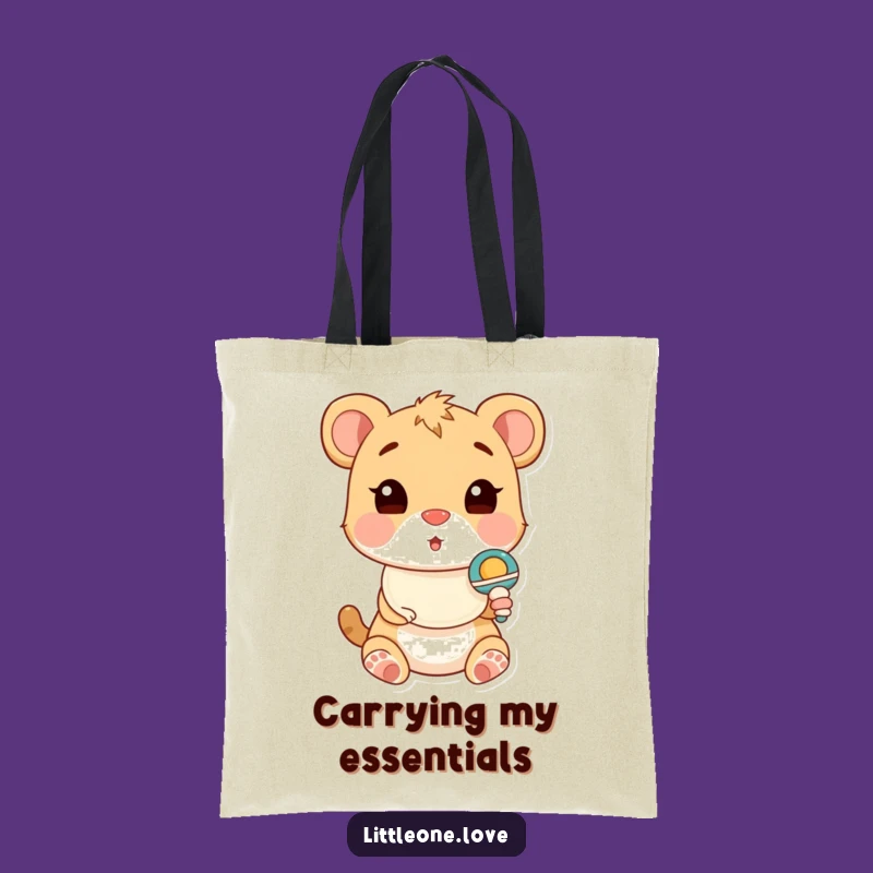 Funny Baby Animal Rattle Tote Bag: Carry Cuteness and Humor