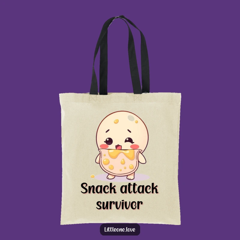 Funny Bewildered Baby Ball Bib Covered In Food Tote Bag - Handy Gift