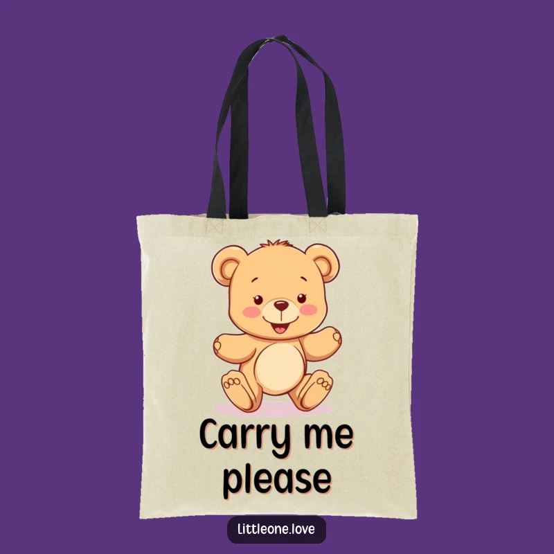 Funny Teddy Bear Tote Bag: Wobbly Steps Accessory